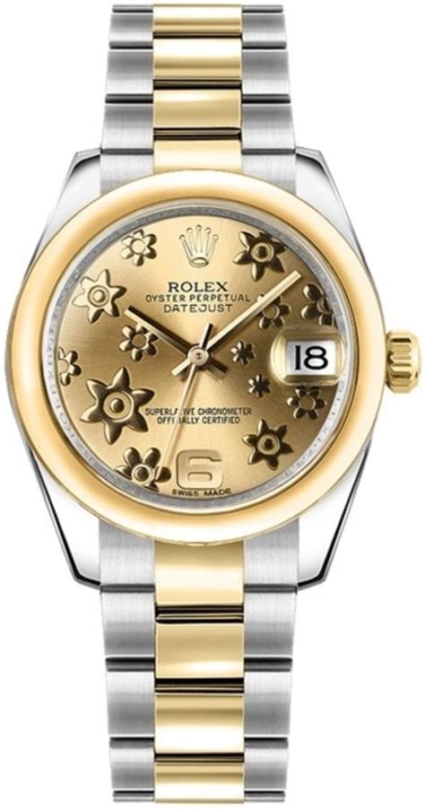 rolex datejust 31 floral motif|Rolex Datejust 31 women.